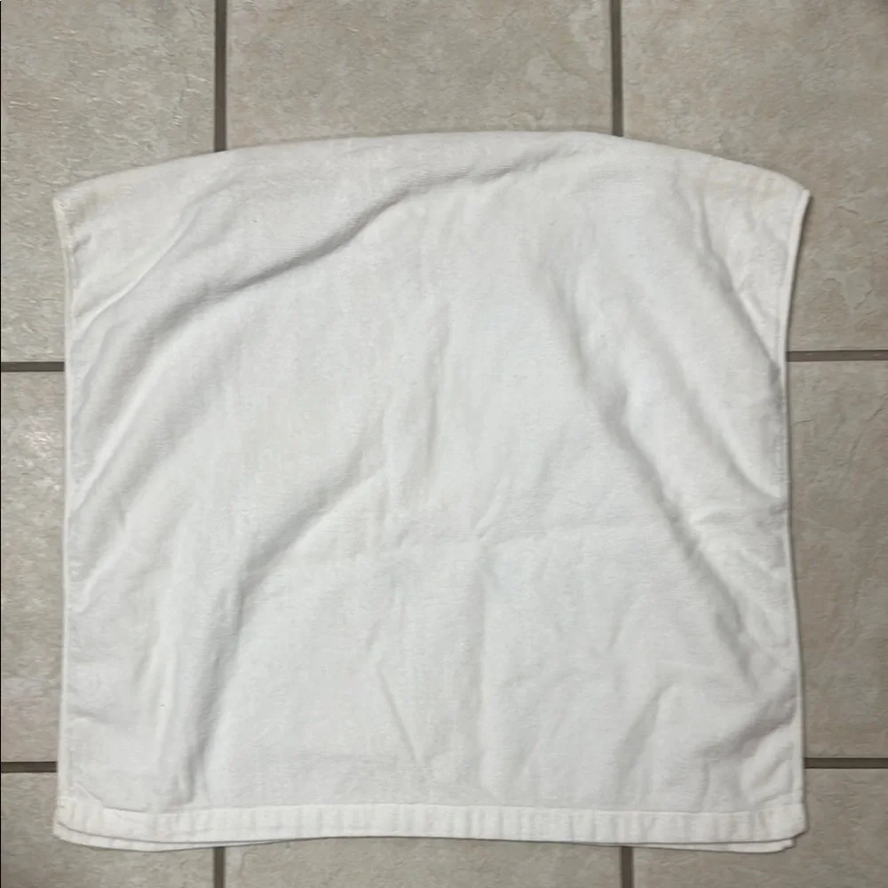 R.A. Briggs White Embroidered Cat Towel